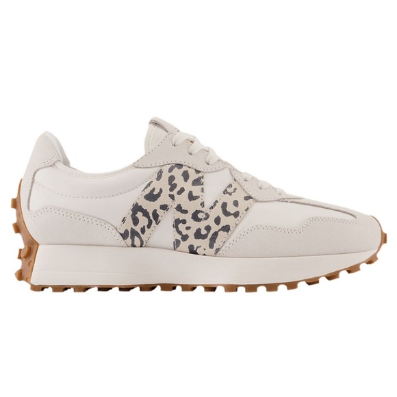 New Balance 327 Animal Print Logo Casual Women Sneakers Sea Salt Leopard  5.5 - Picture 2 of 15